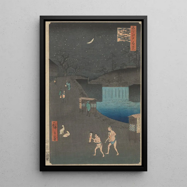 Reproduktion av målningen av Colline Aoi utanför Tigerdörren Toranomon Aoizaka - Andō Hiroshige