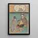Två kvinnor som spelar ett spel - Andō Hiroshige — inramlat konstverk på väggen