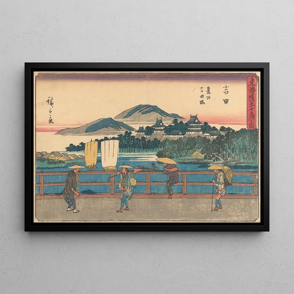 Yoshida - Andō Hiroshige — inramlat konstverk på väggen