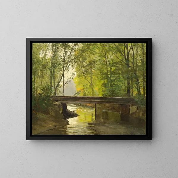 Genom en sommarskog - Anders Andersen-Lundby — inramlat konstverk på väggen