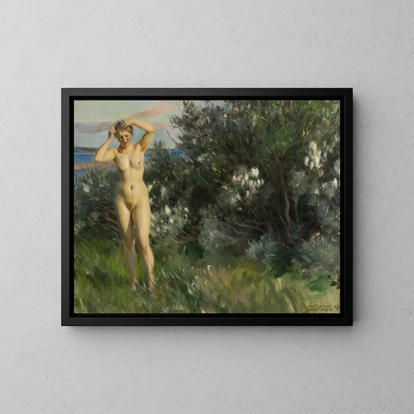 vid Siljan-sjön - Anders Zorn — inramlat konstverk på väggen