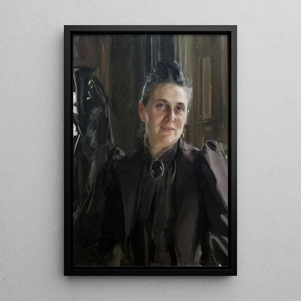 Fanny Thiel née Stiebel - Anders Zorn — inramlat konstverk på väggen