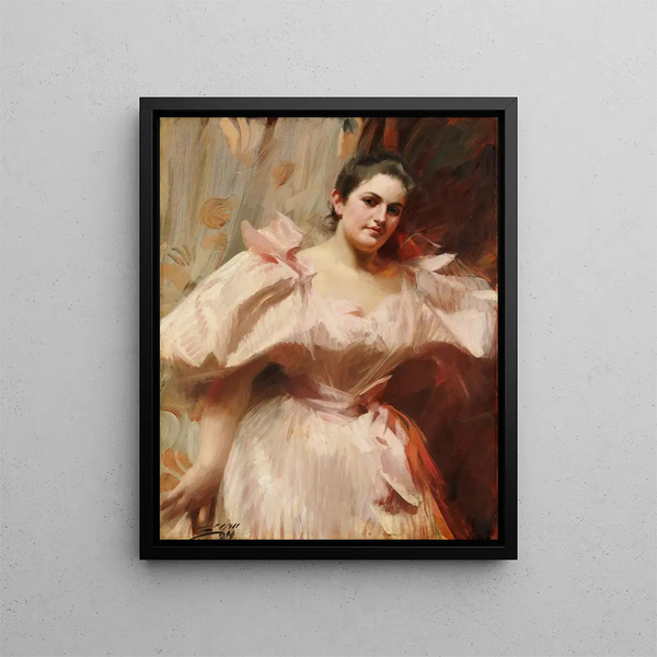 Frieda Schiff 1876-1958 Plus tard Mme Felix M. Warburg - Anders Zorn — inramlat konstverk på väggen