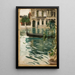 Gondole i Venedig - Anders Zorn — inramlat konstverk på väggen
