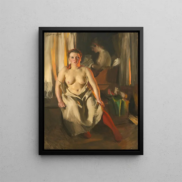 Bas röda - Anders Zorn — inramlat konstverk på väggen