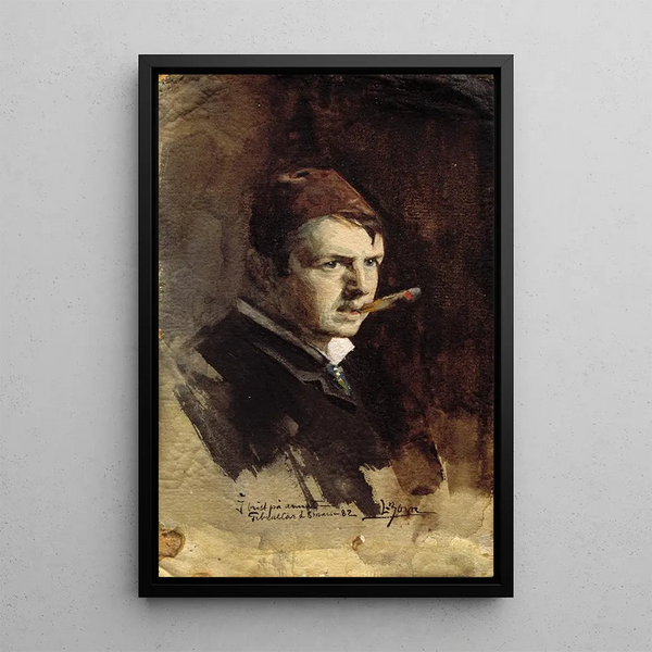 Självporträtt - Anders Zorn — inramlat konstverk på väggen