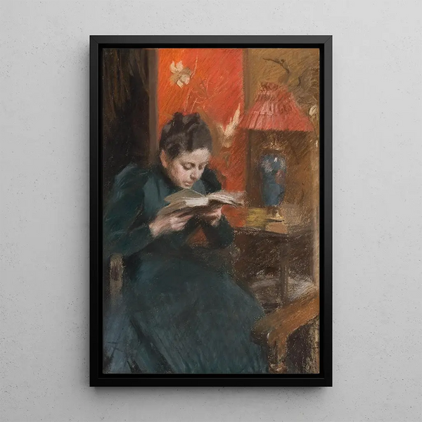 L'konsttryck av konstnärens fru - Anders Zorn — inramlat konstverk på väggen