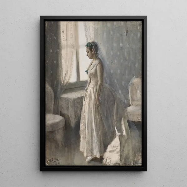La mariée - Anders Zorn — inramlat konstverk på väggen
