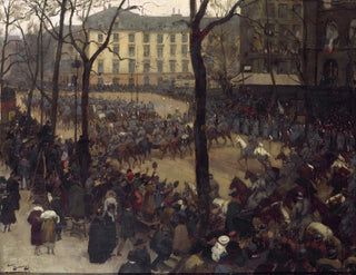 Andr Victor douard Devambez - LEscorte du prsident Wilson place SaintAugustin.webp