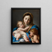 La Vierge à l'Enfant avec saint Jean-Baptiste - Andrea Casali — inramlat konstverk på väggen