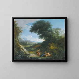 Andrea Locatelli - A Faun And A Nymph Reclining In A Landscape.webp