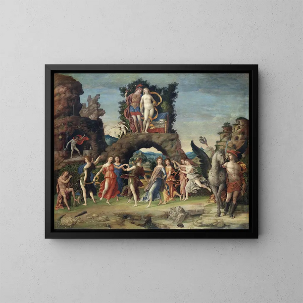 Le Parnasse - Andrea Mantegna — inramlat konstverk på väggen
