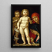 Le Maître du Monde - Andrea Mantegna — inramlat konstverk på väggen