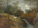 vid bäcken - Andreas Achenbach — vy av konstverket