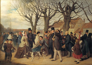 Andreas Herman Hunus - Promenading on the Ramparts of Copenhagen on the Evening of a Public Holiday in Spring.webp