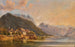Vue du lac Traunsee avec Traunstein et la montagne Schlafende Griechin en arrière-plan - Andreas Passy — vy av konstverket