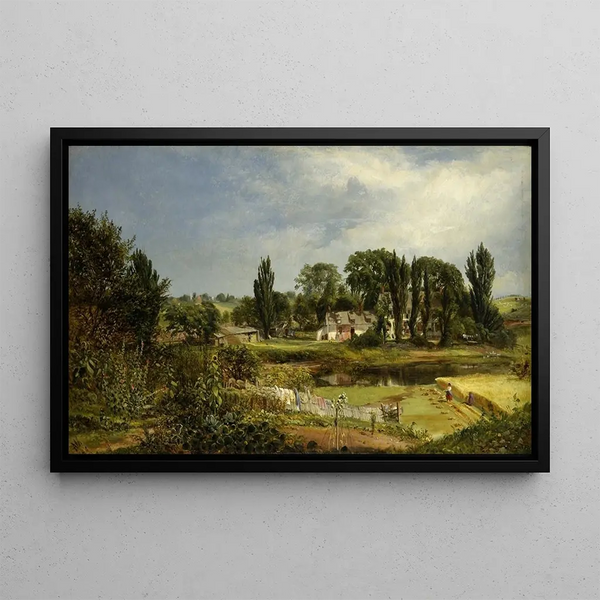 W: Ferme de Long Island, étude de la nature (conflit de cas) - Andrew W Warren — inramlat konstverk på väggen