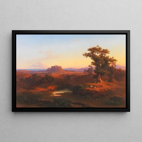 Andrs Mark - Shepherds In A Bucolic Athenean Landscape With The Acropolis And Piraeus Beyond.webp