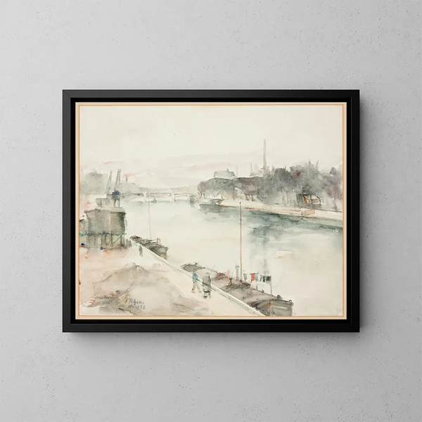 Vue de Paris - Andrus Johani — inramlat konstverk på väggen