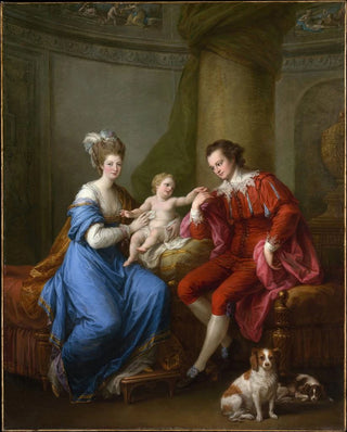 Angelica Kauffmann - Edward Smith Stanley Twelfth Earl of Derby with His First Wife Lady Elizabeth Hamilton and Their Son Edward Smith Stanley.webp