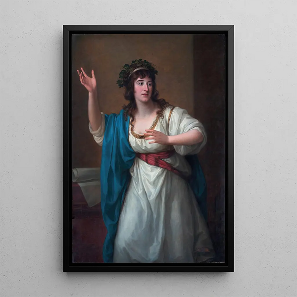 porträttet av den virtuosa improvisatören Teresa Bandettini-Landucci från Lucca - Angelica Kauffman — inramlat konstverk på väggen