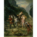 Reproduktion av målningen av Angélique och Médor skadad - Eugène Delacroix