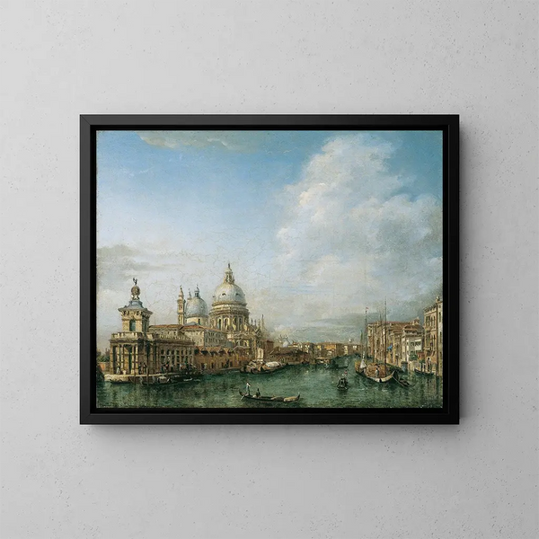 Grand Canal i Venedig - Angiolo Barbini — inramlat konstverk på väggen