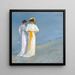Anna Ancher och Marie Krøyer på stranden i Skagen - Peder Severin Krøyer — inramlat konstverk på väggen