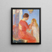 La mère tresse les cheveux de l'enfant - Anna Ancher — inramlat konstverk på väggen