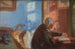 konstnärens mor, Ane Hedvig Brøndum, i det röda rummet - Anna Ancher — vy av konstverket