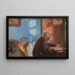 konstnärens mor, Ane Hedvig Brøndum, i det röda rummet - Anna Ancher — inramlat konstverk på väggen