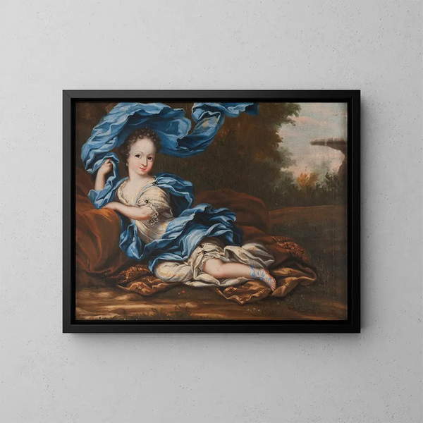Hedvig Sophie av Sverige 1681-1708, svensk prinsessa och hertiginna av Holstein-Gottorp - Anna Maria Ehrenstrahl — inramlat konstverk på väggen