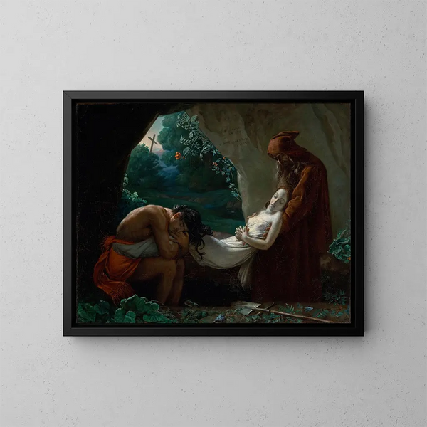 Atalas begravning - Anne-Louis Girodet-Trioson — inramlat konstverk på väggen