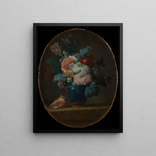 Anne VallayerCoster - Vase of Flowers and Conch Shell.webp