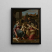 La Vierge à l'Enfant avec les saints Lucie, Dominique et Louis de France - Annibale Carracci — inramlat konstverk på väggen
