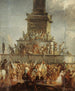 Embrasement du trône de Louis-Philippe place de la Bastille le 24 février 1848 - Anonym — vy av konstverket