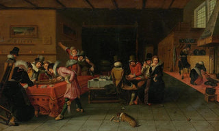 Anonymous - Interior of a Tavern or Brothel with People Drinking and Playing Trictrac.webp