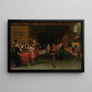 Anonymous - Interior of a Tavern or Brothel with People Drinking and Playing Trictrac.webp