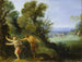 Pan och Syrinx - Anonym — vy av konstverket
