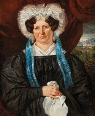 Anonymous - Portrait Of A Lady With Lace Bonnet In The Background Artstetten Castle.webp