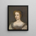 Portrait d'une dame (conflit de cas) - Anonym — inramlat konstverk på väggen