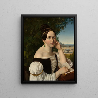 Anonymous - Portrait of a young woman with a book in a park.webp