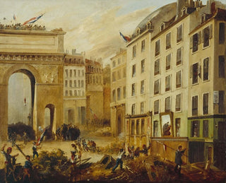 Anonymous - Scne de combat  la porte SaintMartin le 28 juillet 1830.webp