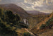 Vallée de montagne du sud avec cascade - Anonyme — vy av konstverket