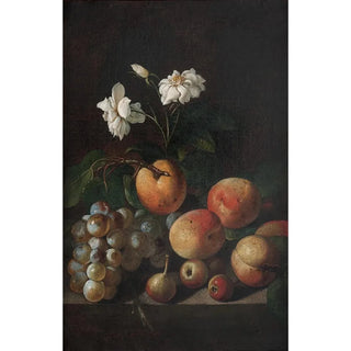 Anonymous - Still Life with Fruit and White Roses.webp