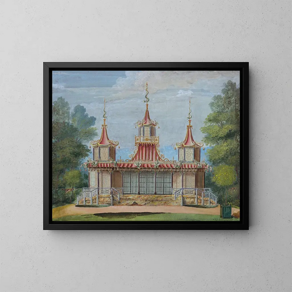 Le temple de la pêche, Virginia Water, Angleterre - Anonym — inramlat konstverk på väggen