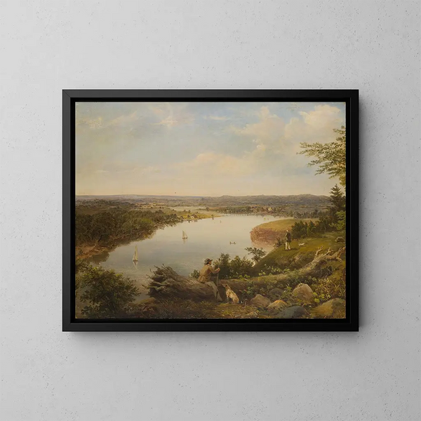 La vallée de la rivière Hudson près de Hudson, New York - Anonym — inramlat konstverk på väggen