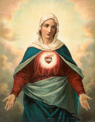 Anonymous - The Virgin Mary with heart emblem on chest.webp