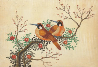 Anonymous - Two birds on flowering tree branch.webp