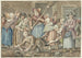 En man som hade slagit sin fru straffas av en grupp kvinnor i Vinkestraat i Amsterdam, 1768 - Anthonie Drost — vy av konstverket